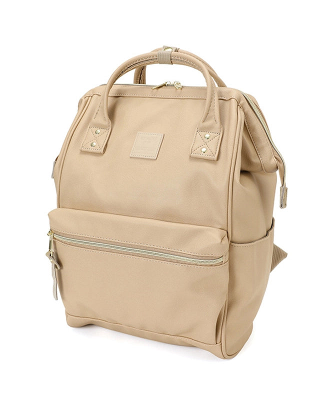 Women's Large Pu Leather Solid Color Streetwear Square Zipper Fashion Backpack