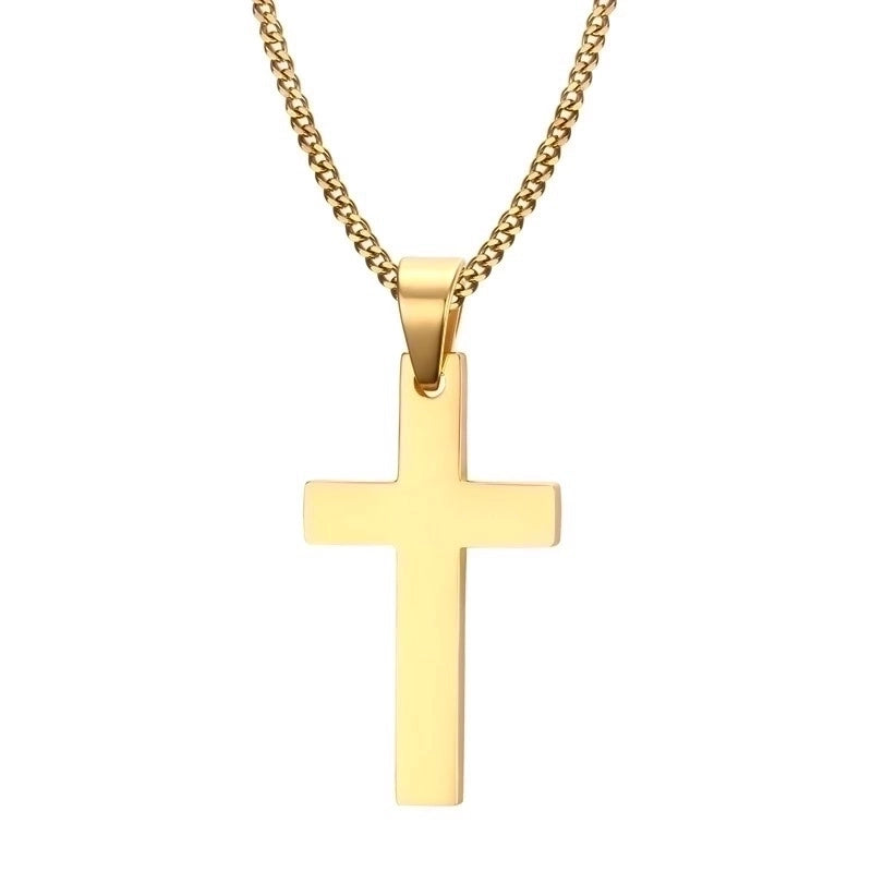 Jewelry Minimalist Cross 201 Stainless Steel Plating Stainless Steel Necklaces