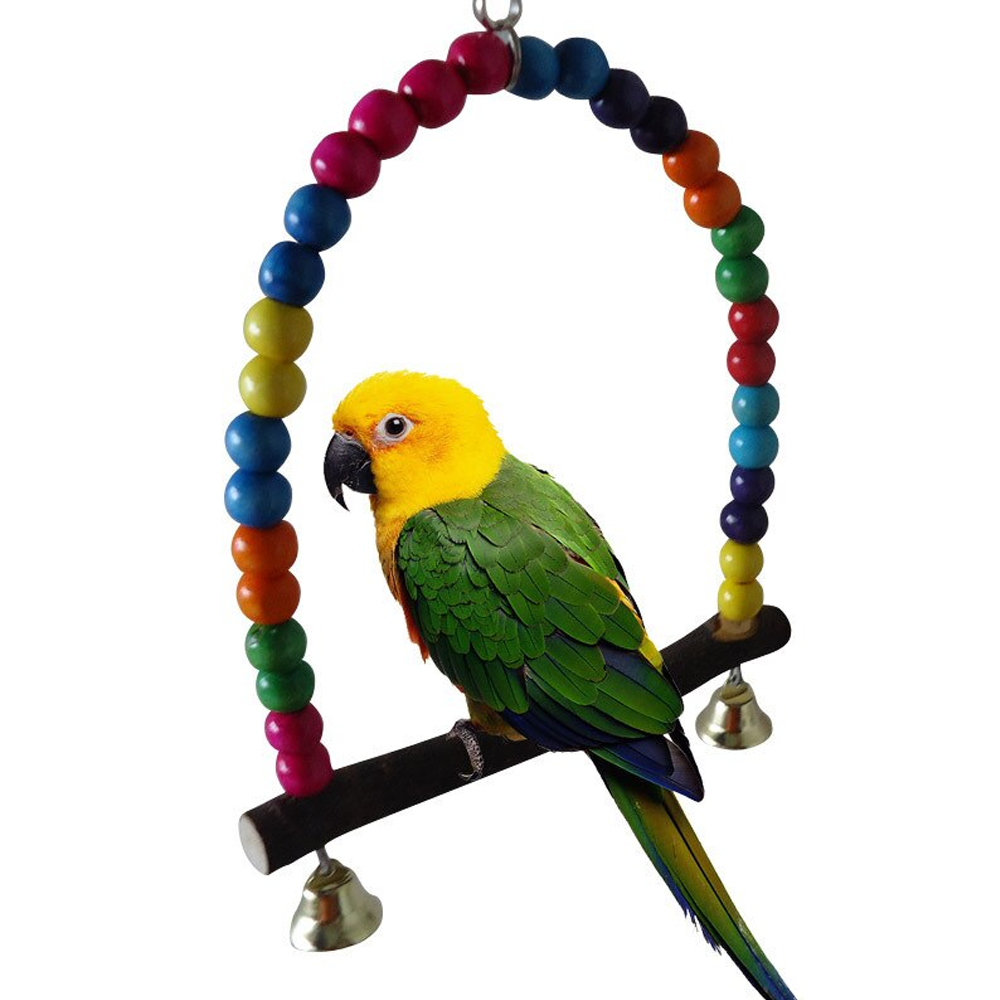 Wooden Small Parrots Swing Toy