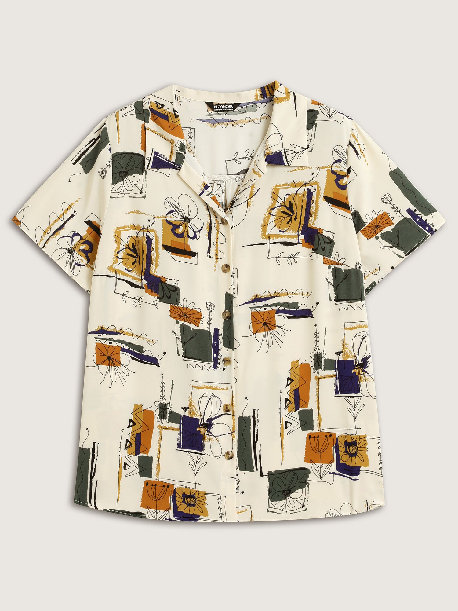 Floral Notes Collared Blouse