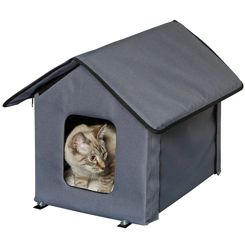 Custom Pet Supplies Washable Warm Plush Soft Pet House Cat litter Holder  For Garage. Porch for Pets Cat's nest with heating pad