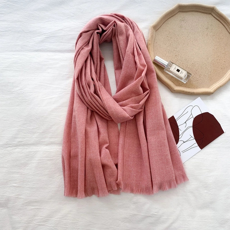 Women's Minimalist Solid Color Imitation Cashmere Scarf
