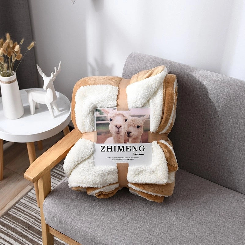 Retro Solid Color Polyester Blanket