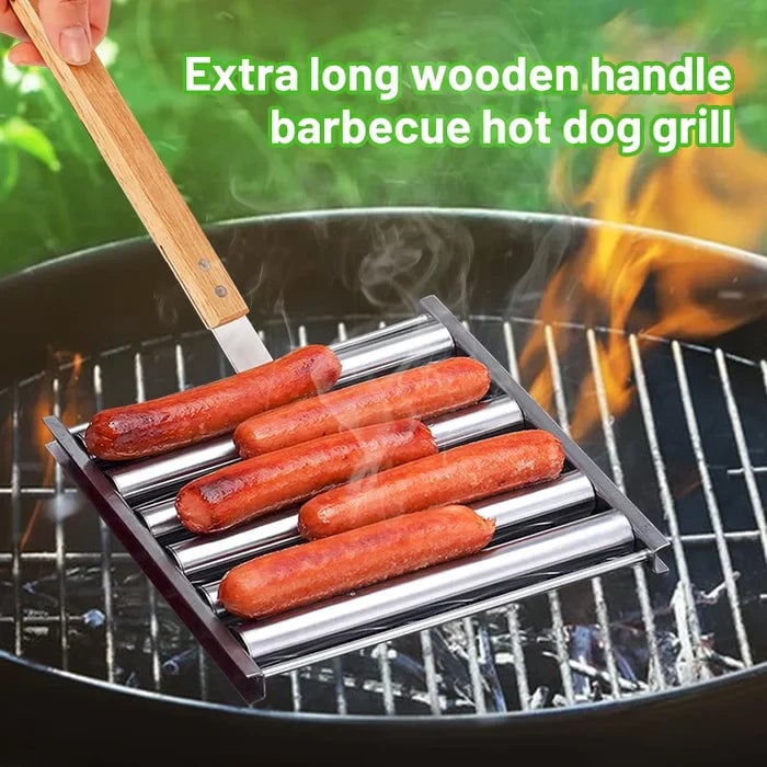 🔥Hot Sale 49% Off –Hotdog Roller Stainless Steel Sausage Roll Rack