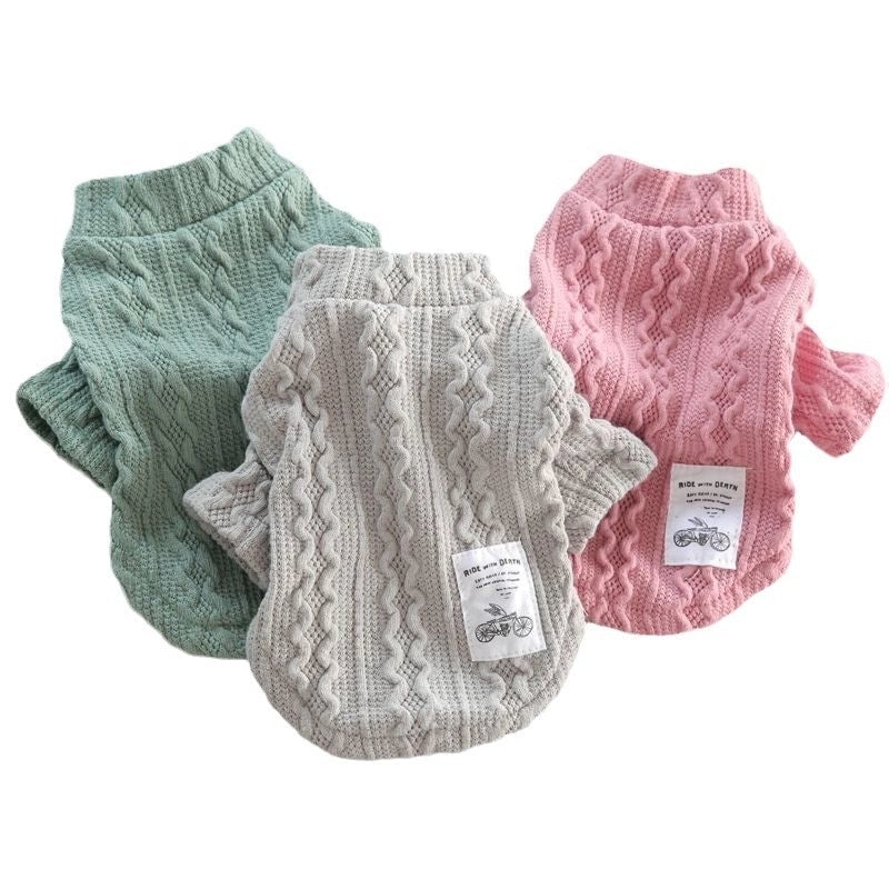 Minimalist Polyester Solid Color Pet Clothing