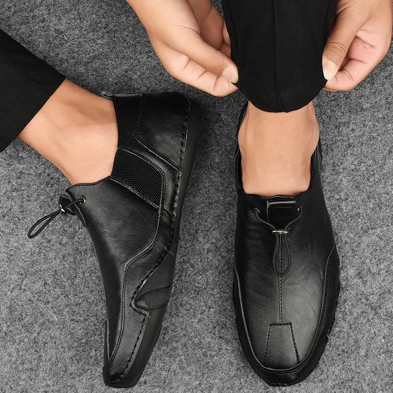 ugg 2024 Mens Sneakers Casual Slip On Loafers Outdoor Light Flats Autumn Leather Shoes Comfortable Mens Sneaker driving shoes