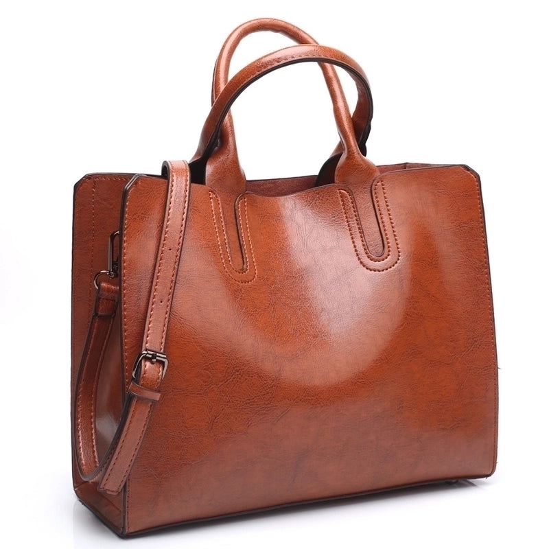 Women's Large All Seasons Pu Leather Solid Color Fashion Square Zipper Handbag