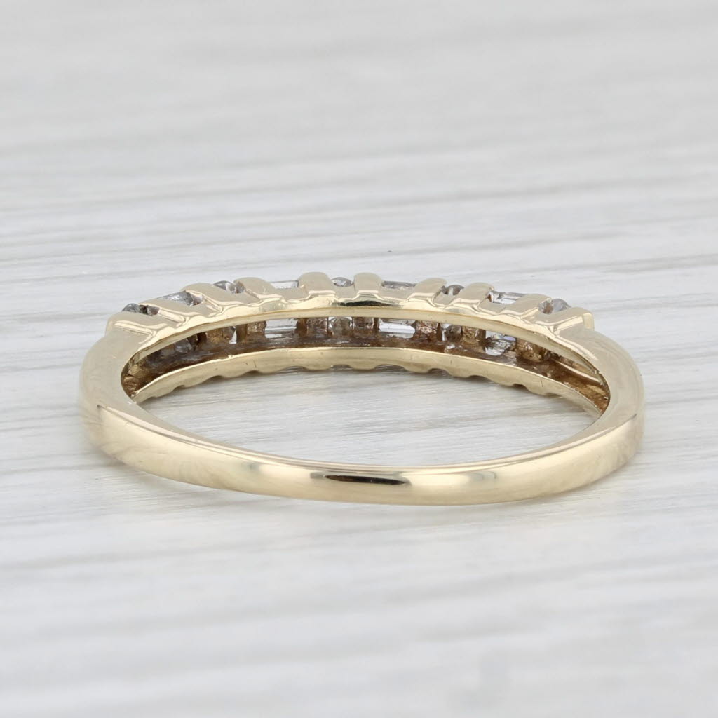 0.25ctw Diamond Stackable Ring 10k Yellow Gold Size 7 Wedding Anniversary Band