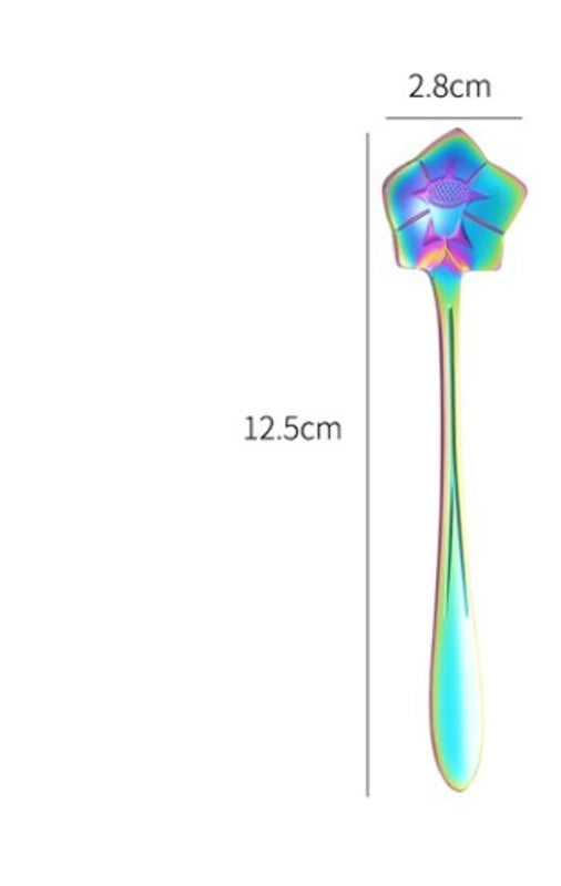 Casual Flower Stainless Steel Spoon