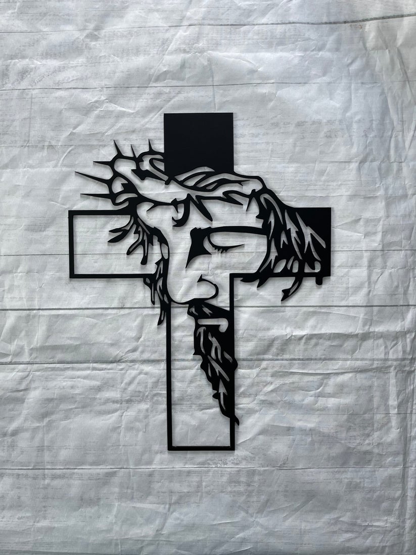 🔥Jesus Cross Metal Sign Christ Wall Art Decor