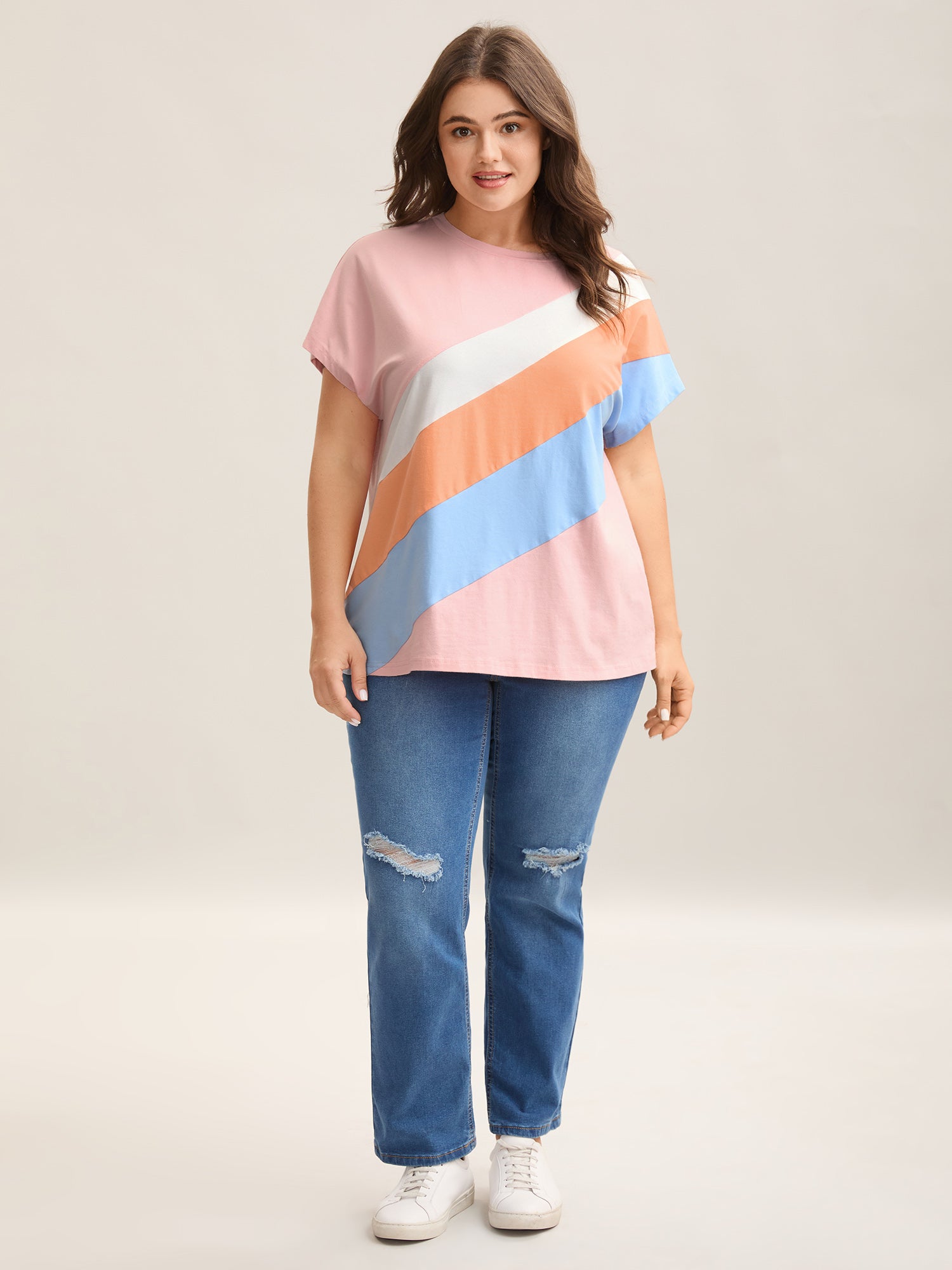 Pure Cotton Colorful Stripes T-Shirt