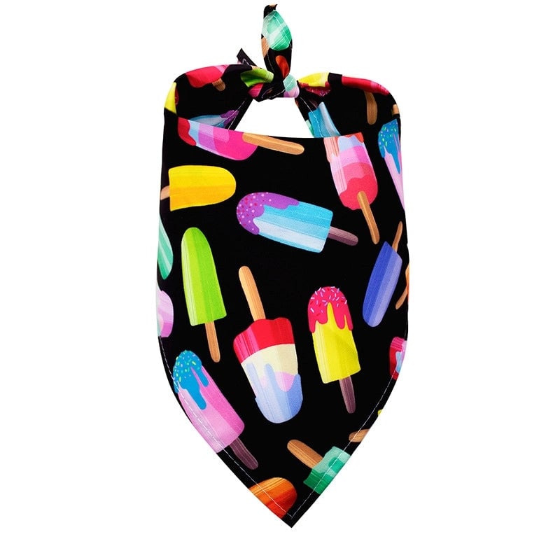 Pet Triangular Scarf Summer Fruit Series Dog Saliva Towel Large. Medium And Small Pets Bib Hot