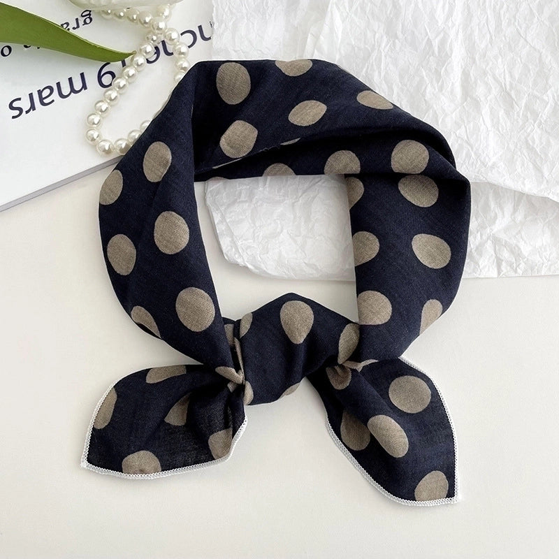 Women's Sweet Minimalist Color Block Cotton And Linen Printing Scarf