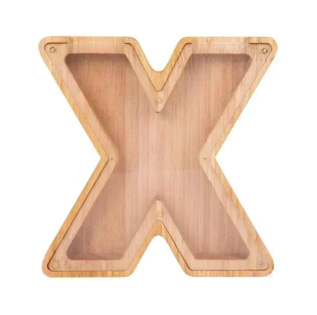 (🔥Summer Hot Sale Now-50% Off) Personalized Wooden Letter Piggy Bank - FREE SHIPPING