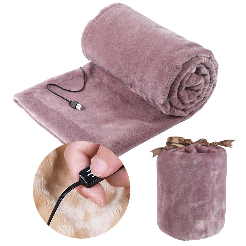 USB Electric Blanket Charging Treasure Car 5v Dormitory Outdoor Warm-up Cover Blanket Electric Mattress Heating Shawl