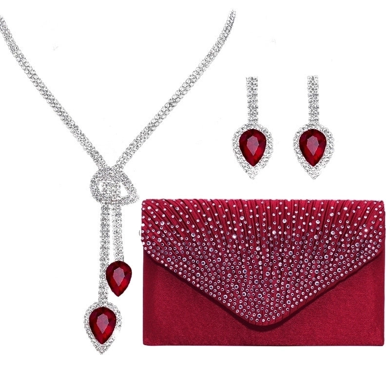 Black White Red Nylon Solid Color Evening Bags