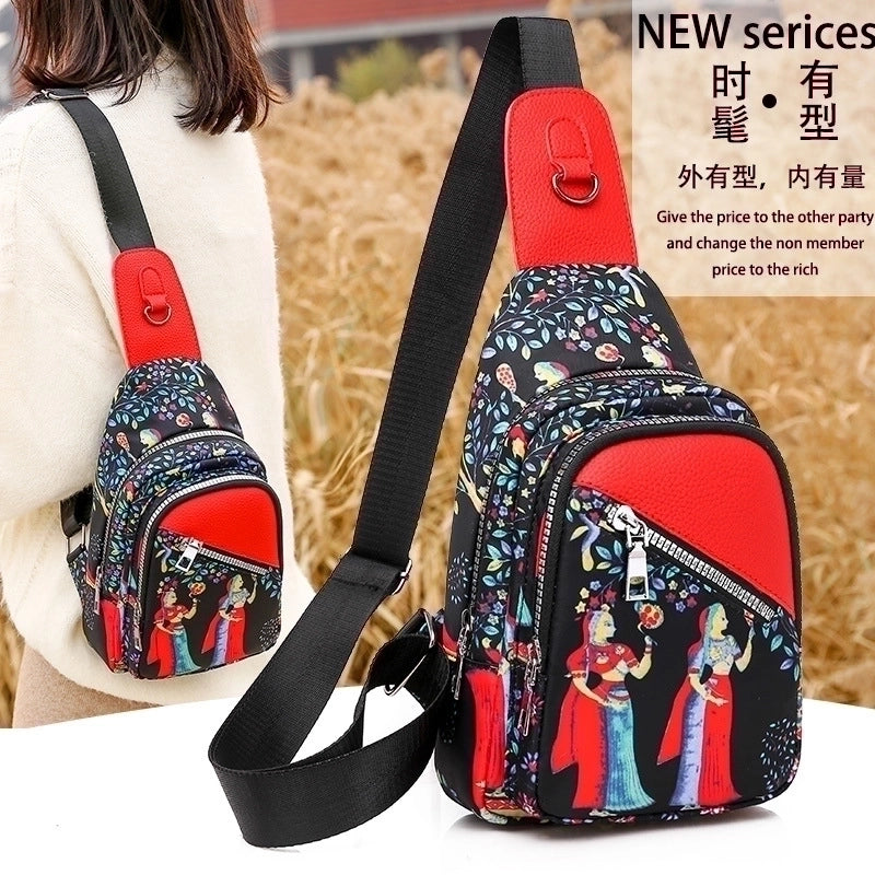 Women's Vintage Style Solid Color Nylon Waist Bags