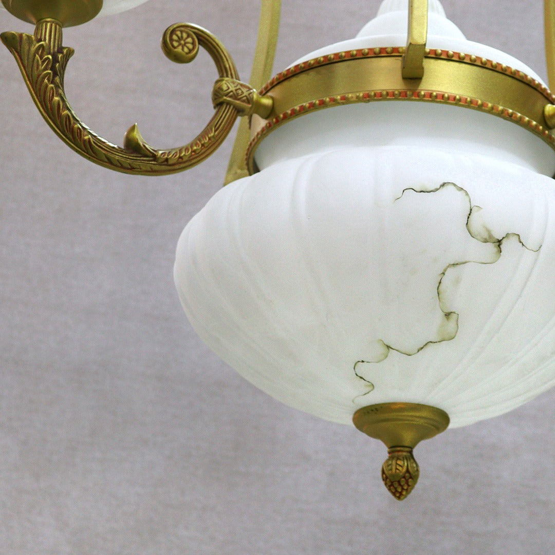 Gold & White Chandelier