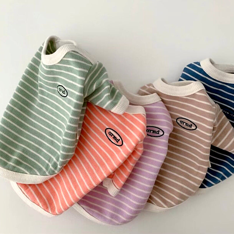Casual Striped Dog Cat Sweatshirt