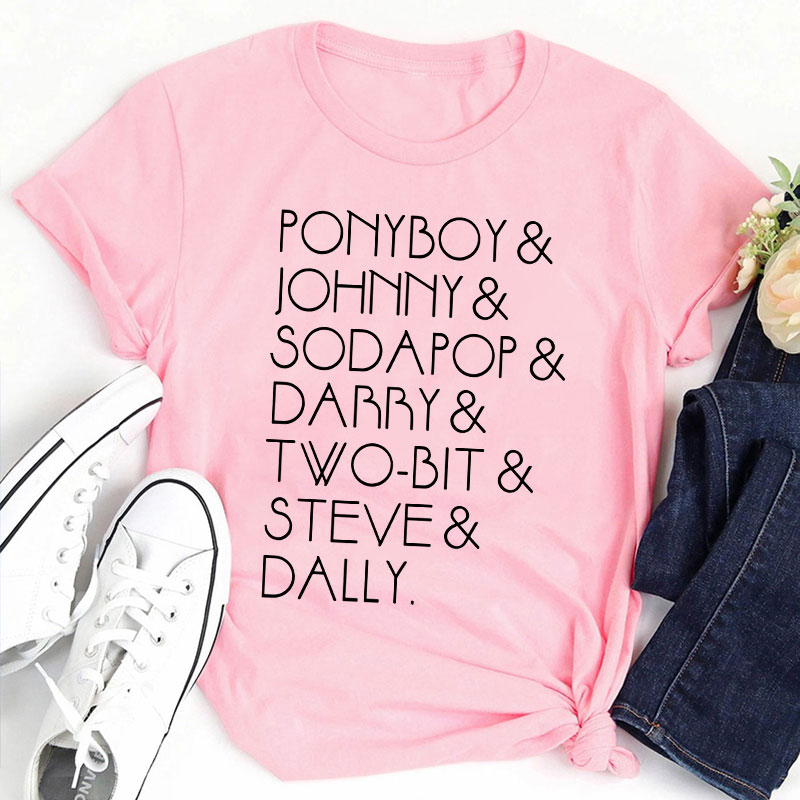 The Outsiders Shirt Characters Teacher T-Shirt