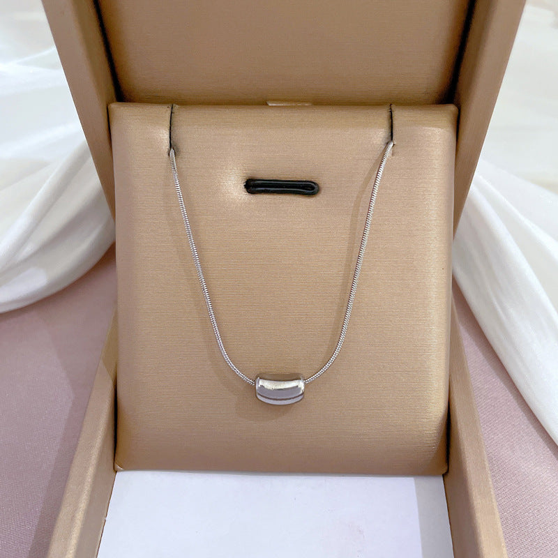 2 Pieces Cartoon Leaf Gourd Lily Of The Valley Geometric Titanium Steel Electroplating Necklaces