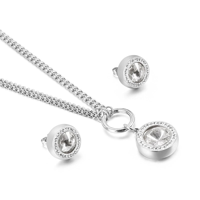 Titanium Steel 18K Gold Plated Fashion Plating Heart Titanium Steel