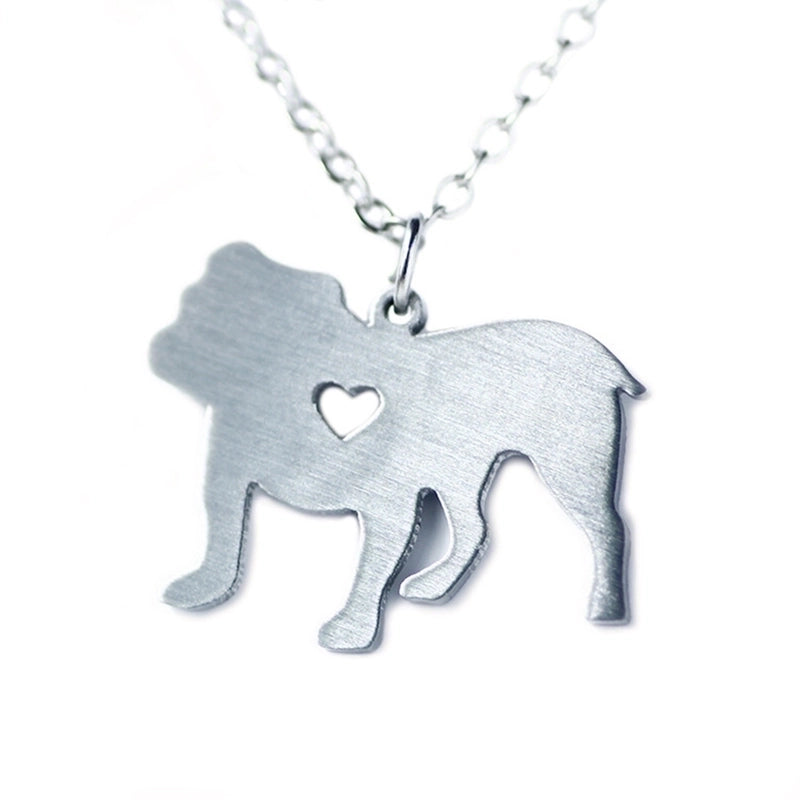 304 Stainless Steel Cute Slice Polishing Animal Dog Necklace Titanium Steel Necklace
