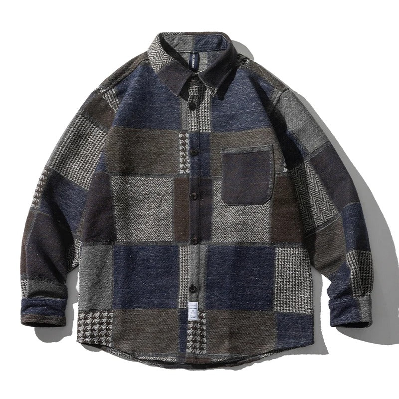 Flynn Fabric Monochrome Plaid Shirt