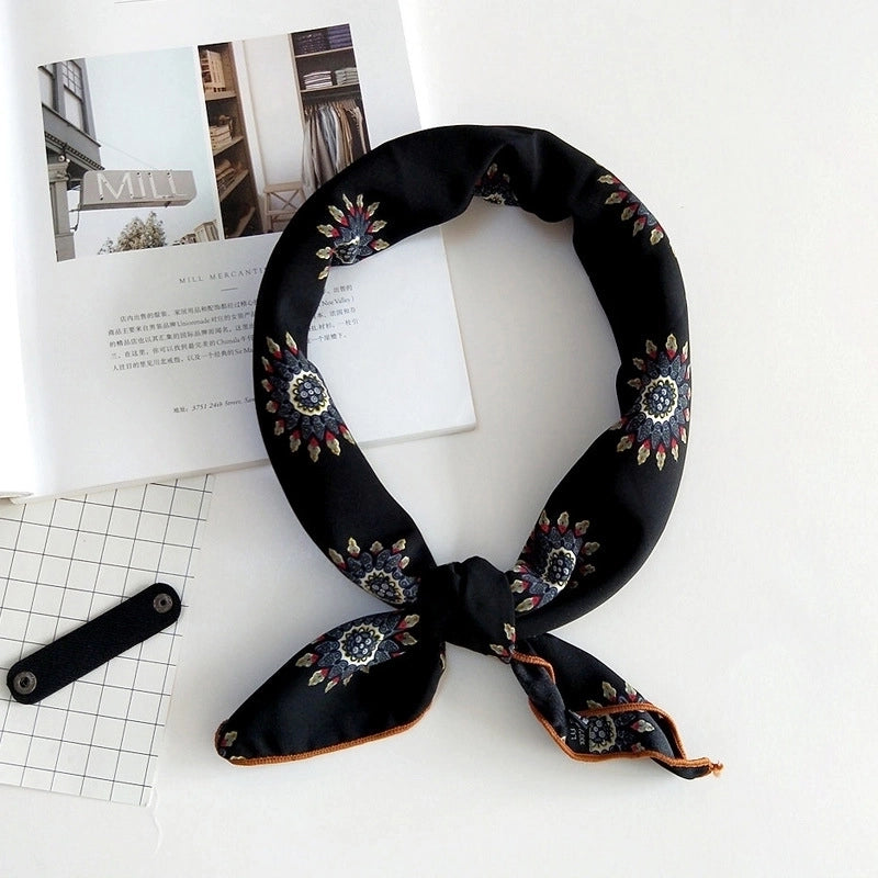 Unisex Sweet Stripe Silk Scarf