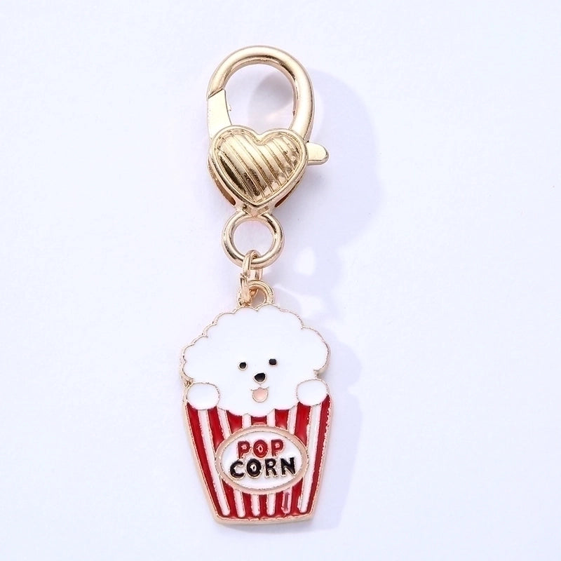 Cute Pet Dog Alloy Drip Oil Pendant Jewelry Accessories