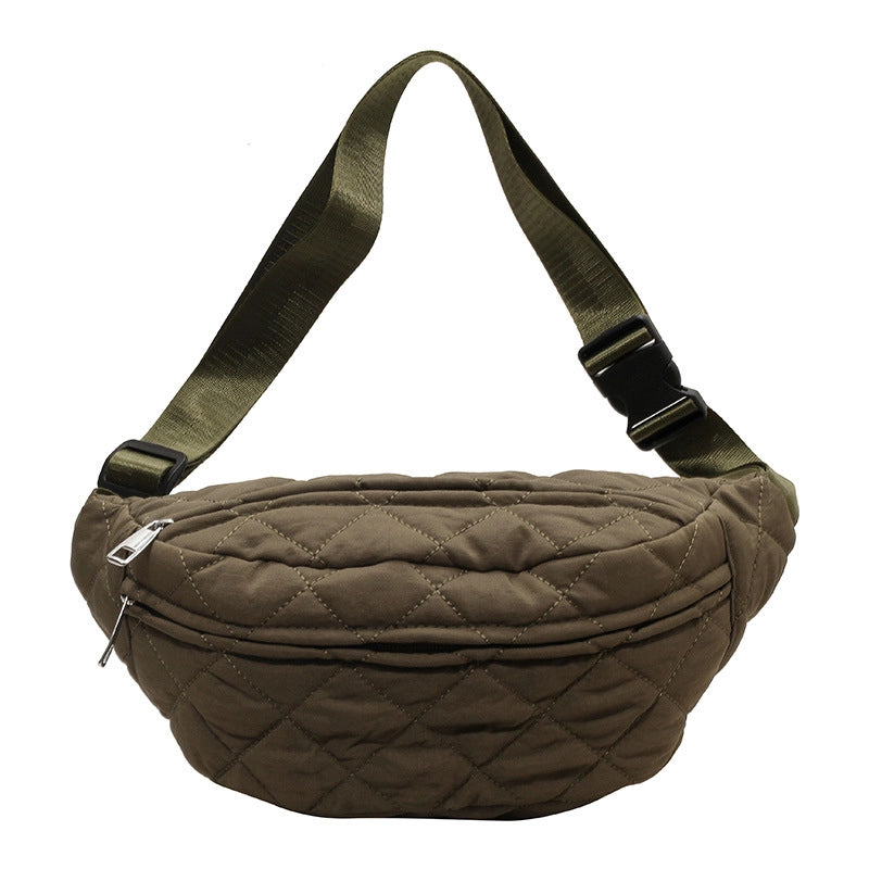 Unisex Streetwear Solid Color Cloth Polyester Waist Bags