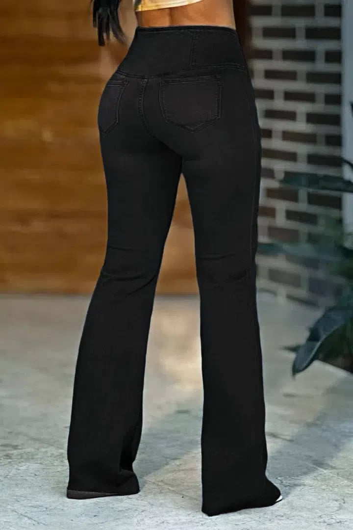 🔥Promotion-Wash Wrap Mid Rise Stretchy Flare Jeans