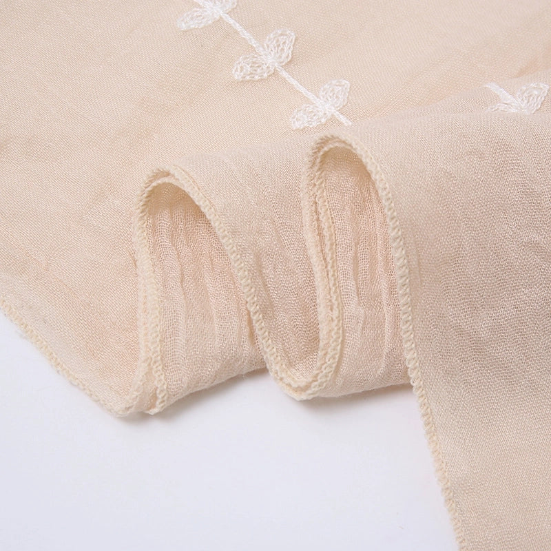 Women's Basic Retro Classic Style Flower Cotton Scarf