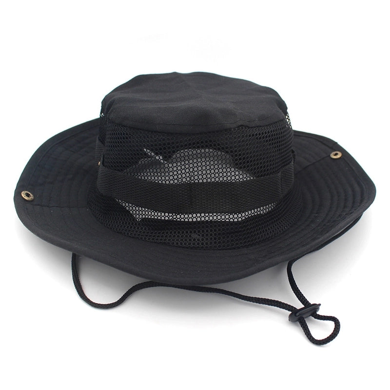 Hot Outdoor Sunscreen Round Edge Hat Mountaineering Hat Camouflage Jungle Hat Benney Hat Men's And Women's Fisherman Hat