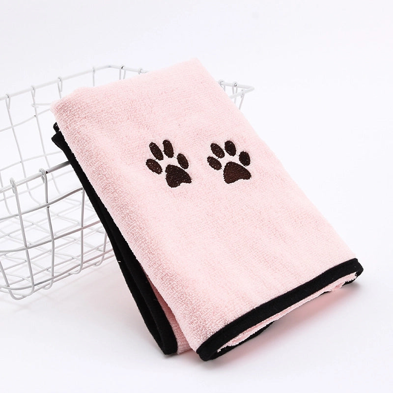 Cute Fiber Paw Print Pet Bath Towel