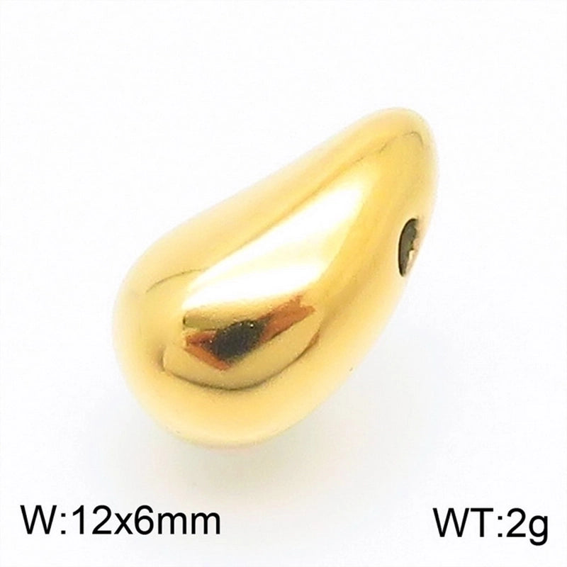 Minimalist Commute Water Droplets Solid Color Stainless Steel 18K Gold Plated Plating Chain Necklace