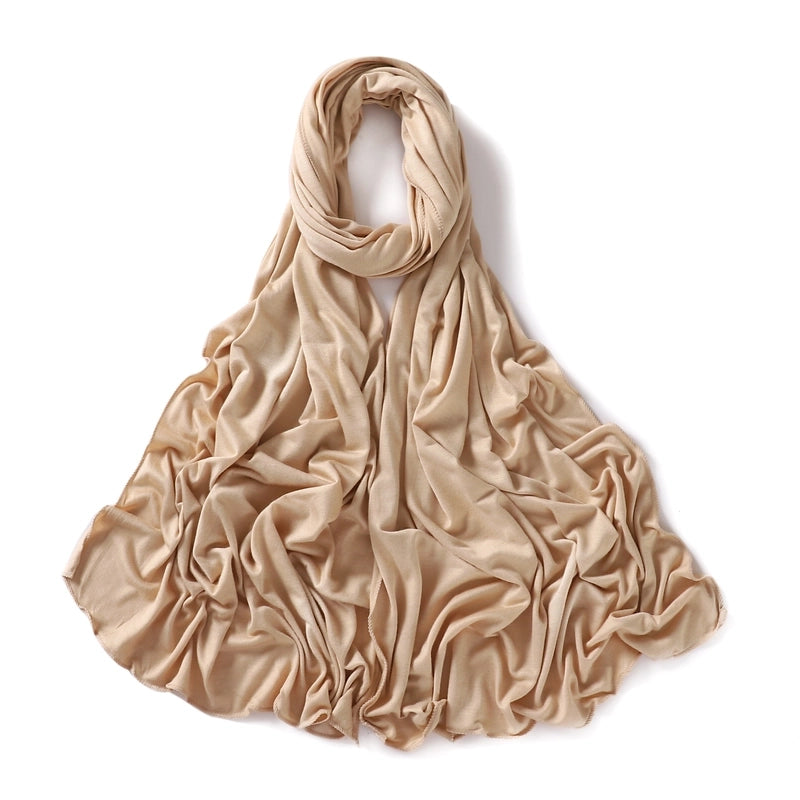 56 Color Optional Jersey Solid Color Mercerized Cotton Scarf Modal Long Scarf Jersey Cover Head Turban