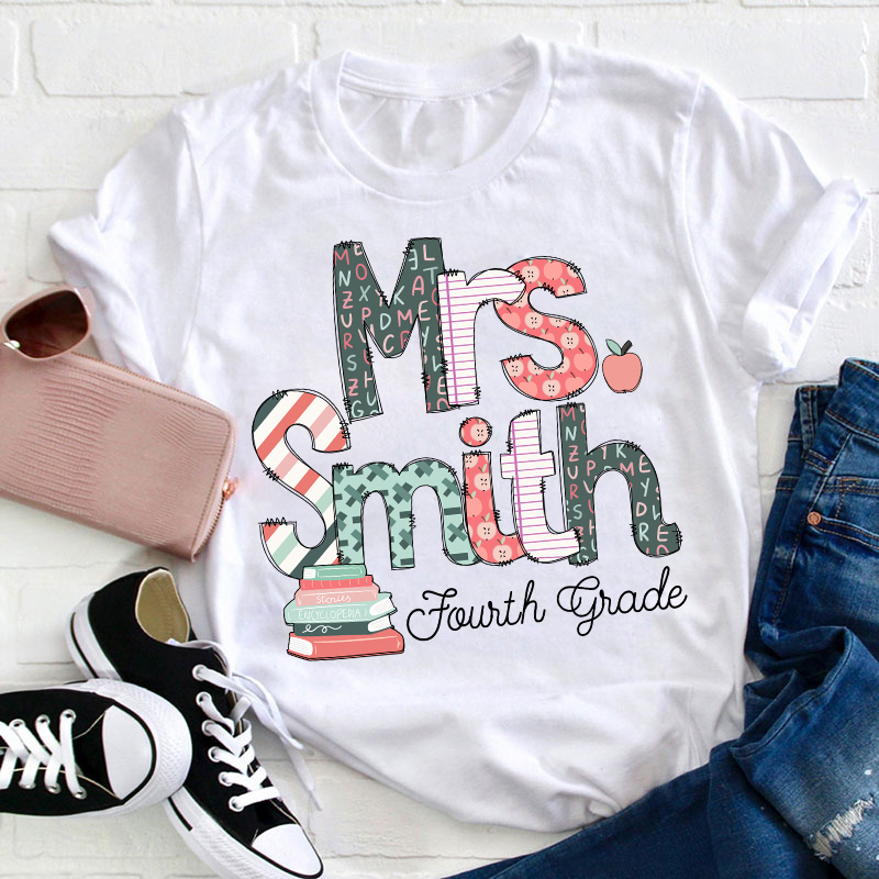 Personalized Prints Teacher T-Shirt