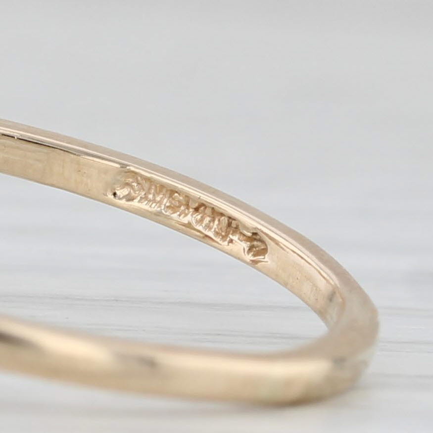 0.45ctw Ruby Diamond Ring Enhancer Guard 14k Yellow Gold Size 9.5 Wedding Band