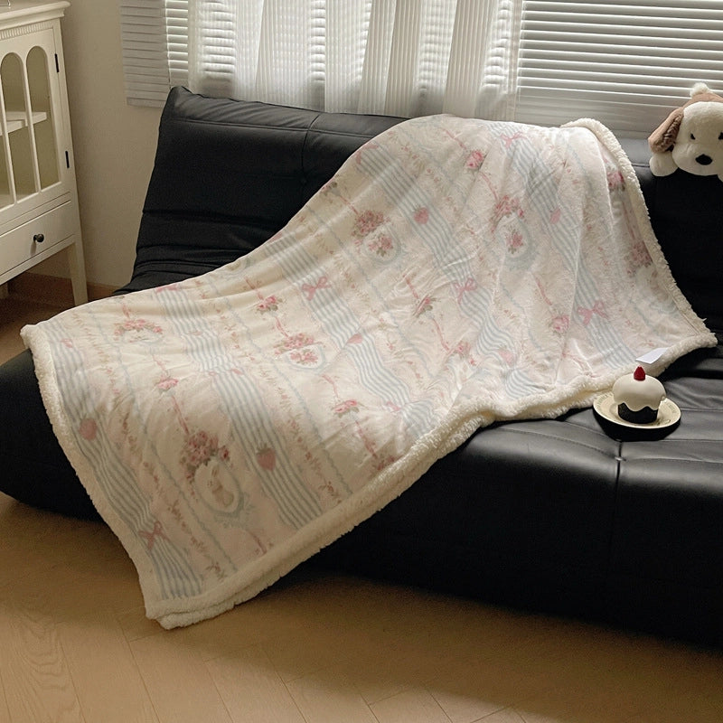 Halloween Cute Animal Pumpkin Fruit Fleece Blanket Bedding