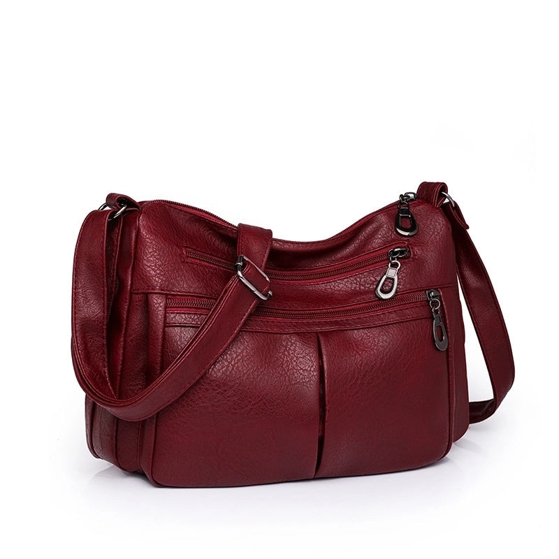 Women's Medium All Seasons Pu Leather Classic Style Tote Bag