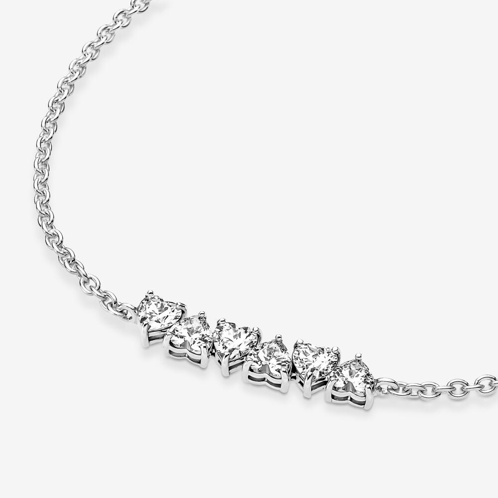 Sparkling Endless Hearts Chain Pandora Bracelet