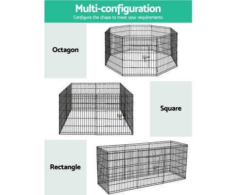 8 Panel Pet Playpen Crate - 30 Inch