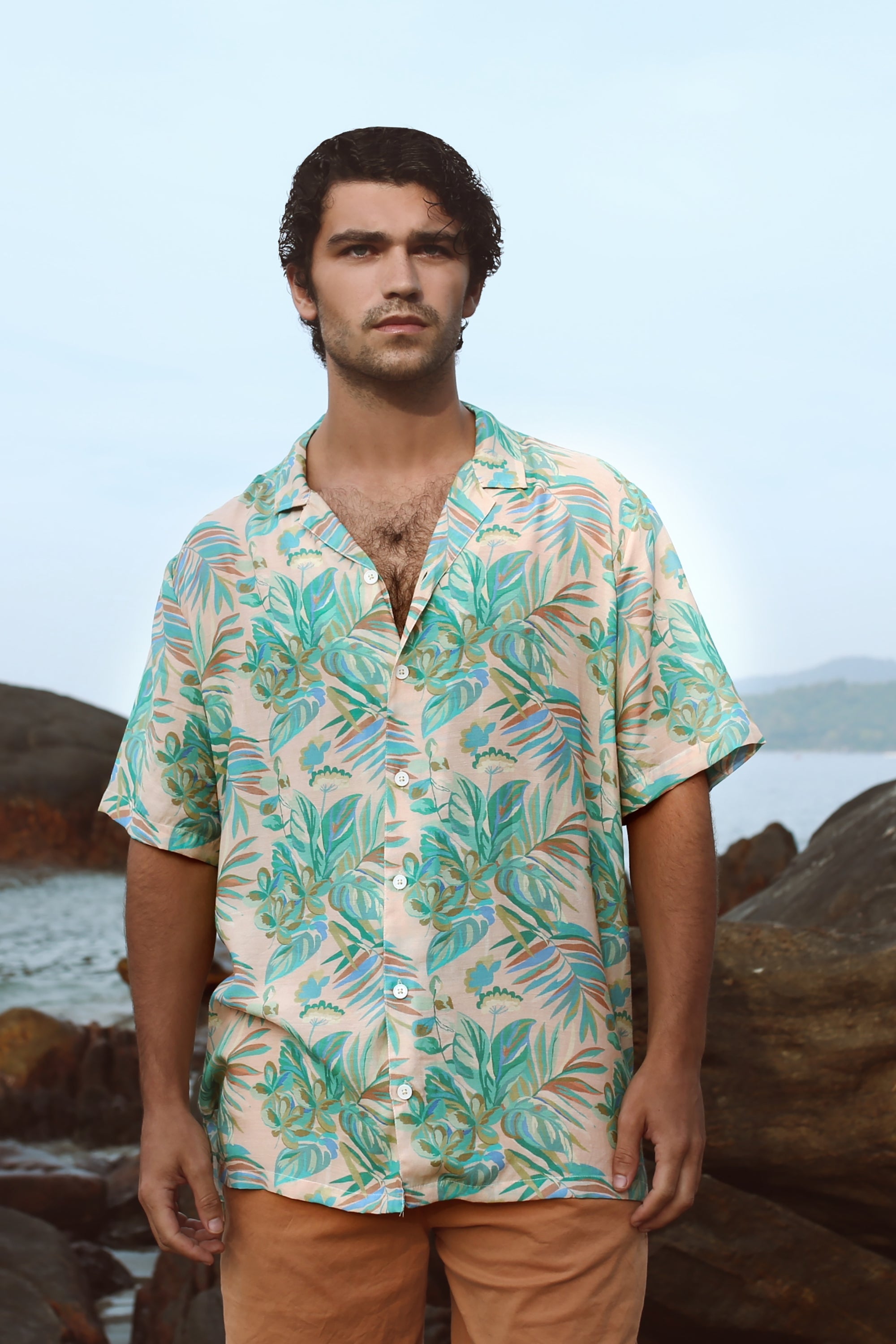 Talc floral Cream Oversize Shirt