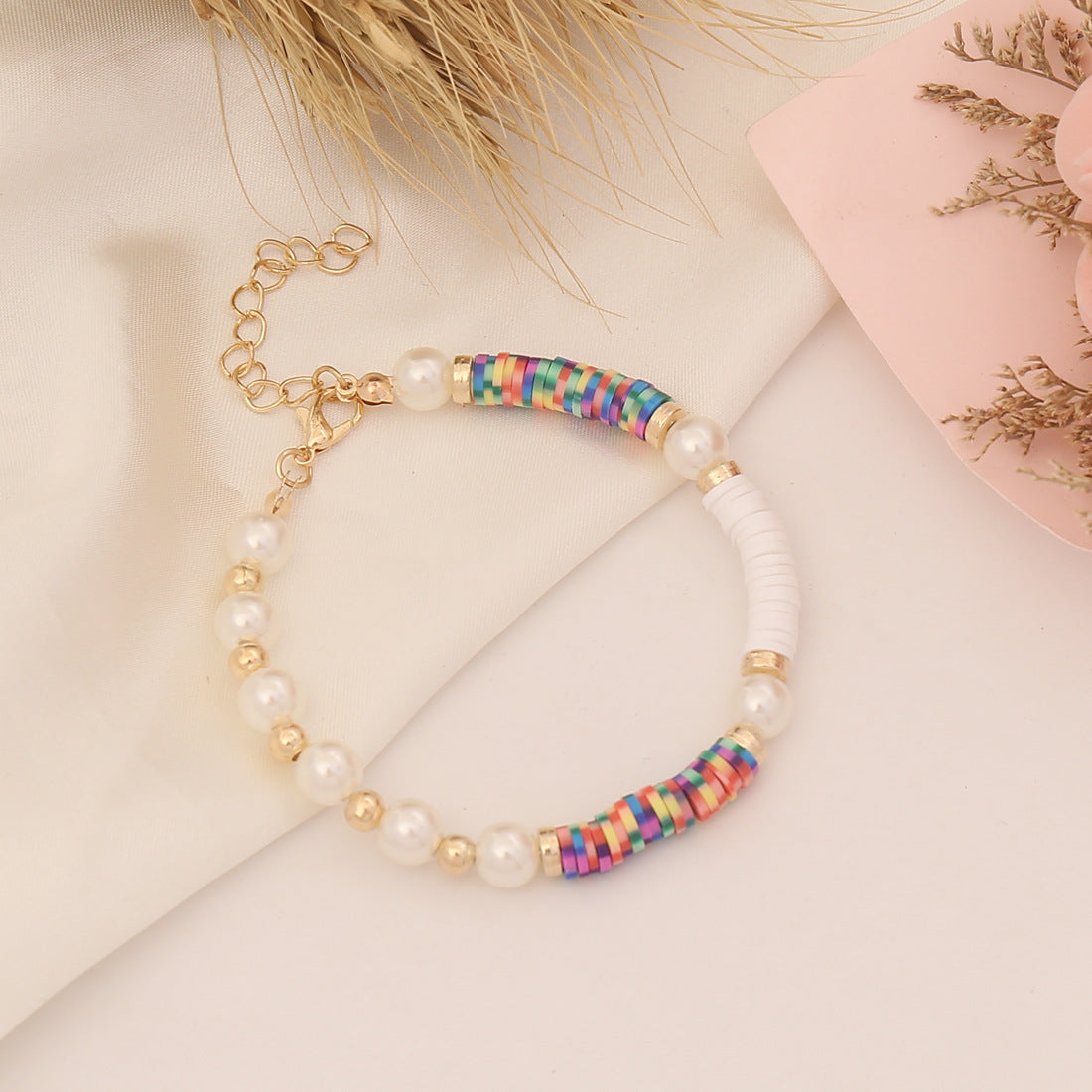 Women Bohemian Rhombus Polymer Clay Bracelets