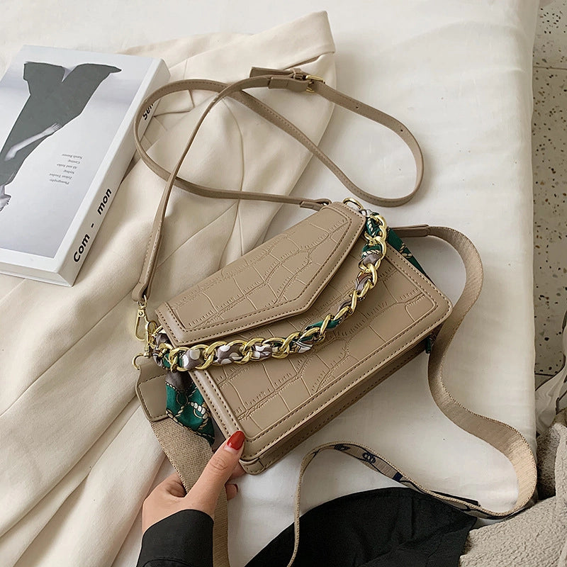 All-match Handbags Popular New Fashion Shoulder Texture Messenger Square Bag