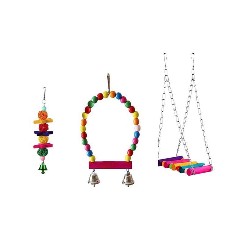 7 Pieces Pet Parrot Chewing Bird Toys