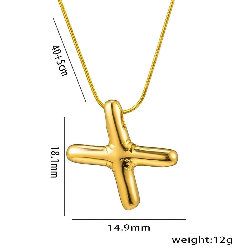 Titanium Steel Minimalist Letter Plating Pendant Necklace