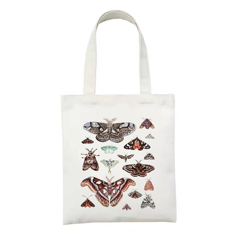 Women's Minimalist Artistic Animal Mushroom Butterfly Shopping Bags