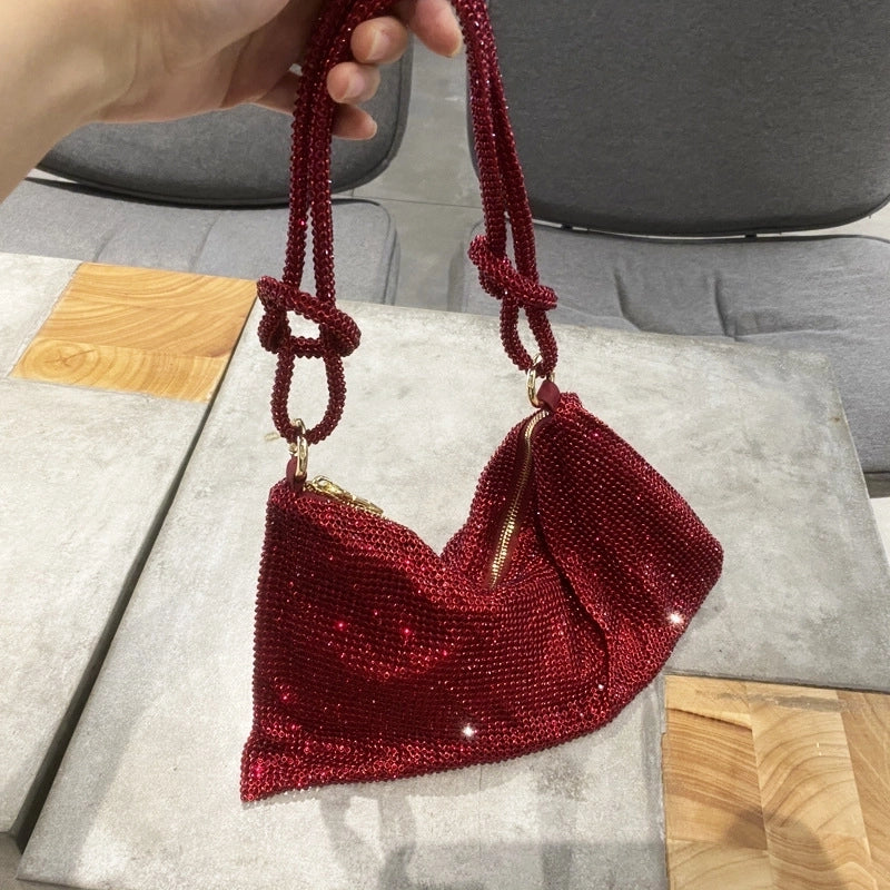 Women's Small Polyester Solid Color Classic Style Square Zipper Underarm Bag